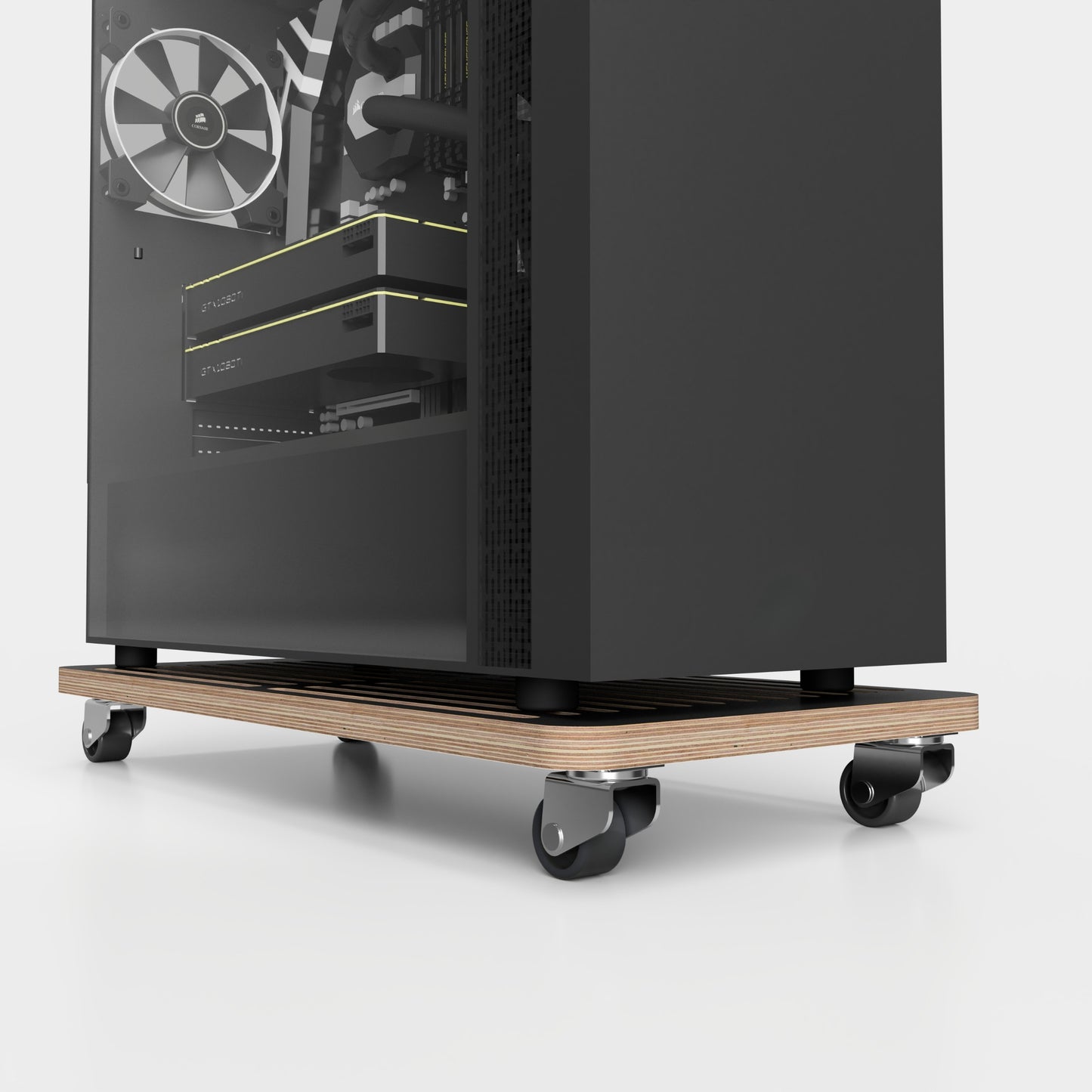 Personal computer stand with wheels - DARK HURRICANE