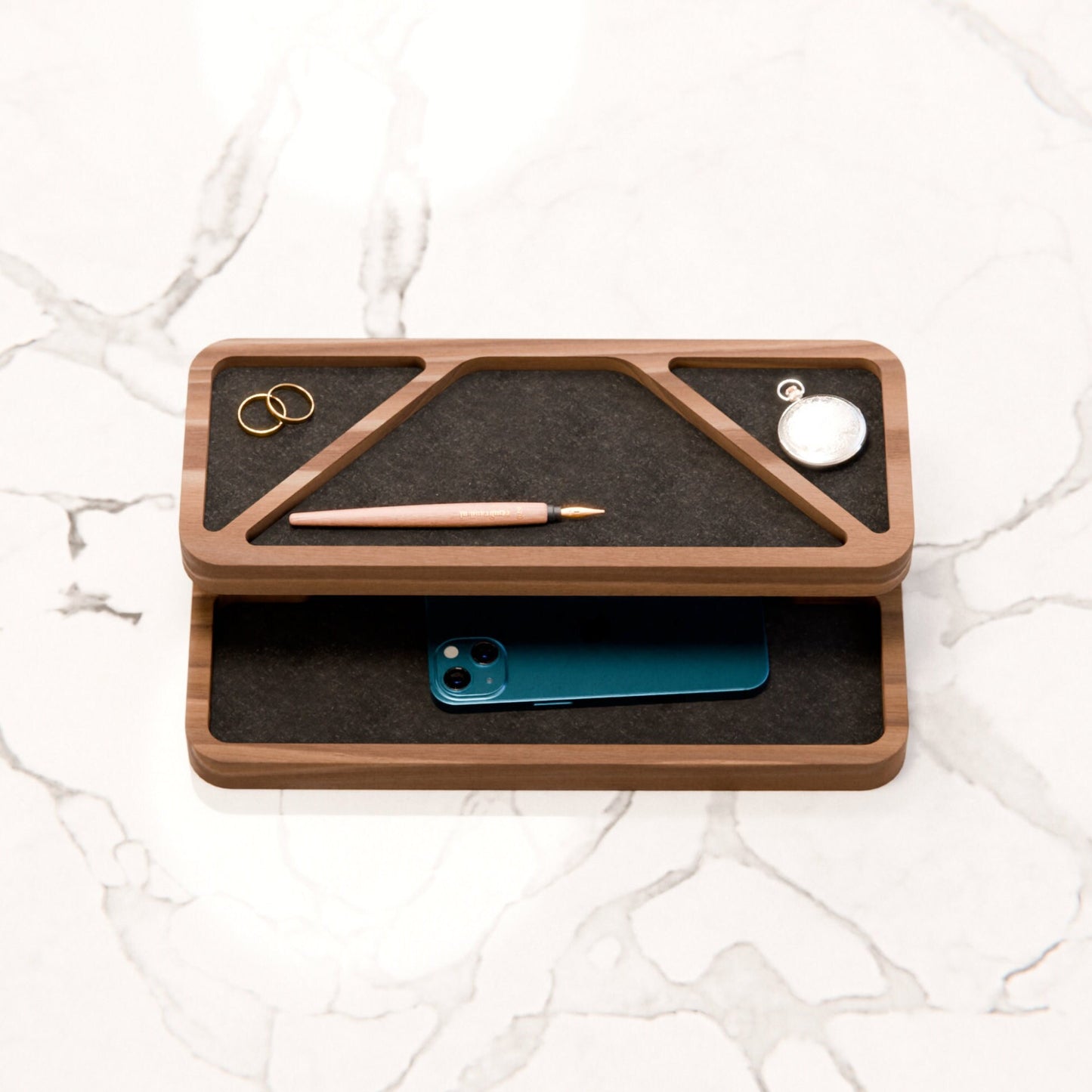 Desk organizer with customizable felt inserts - DUNE