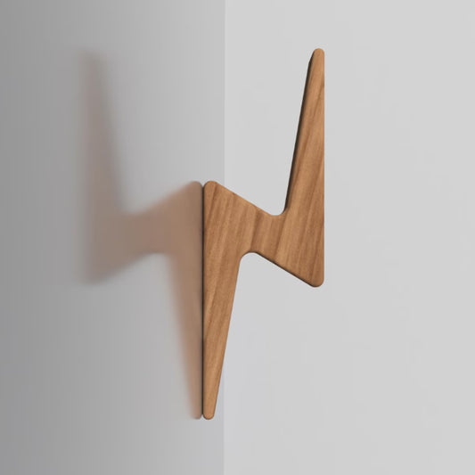 Lihghtning bolt shaped wall mount headphone holder - LIGHTNING