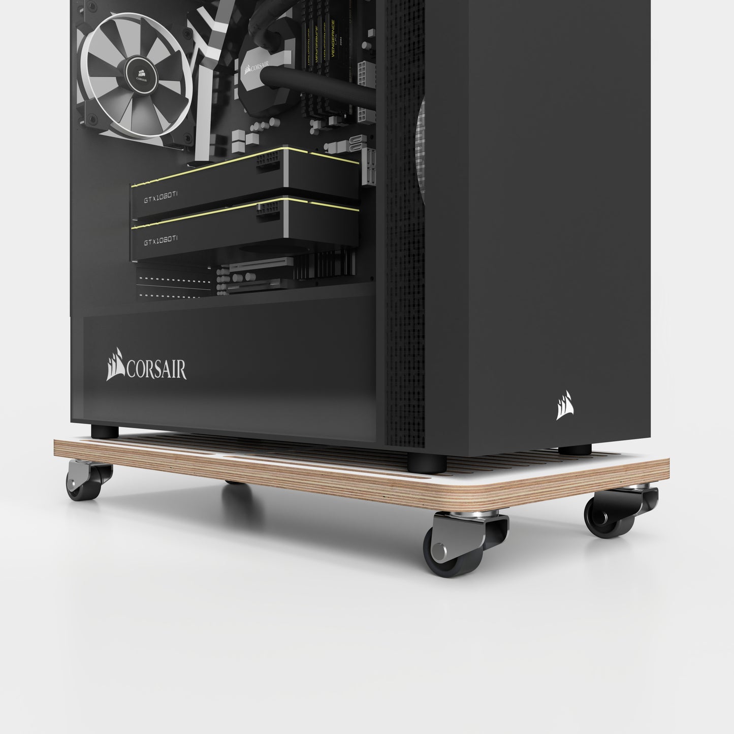 Personal computer stand with wheels - LIGHT HURRICANE