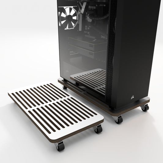 Personal computer stand with wheels - DARK HURRICANE