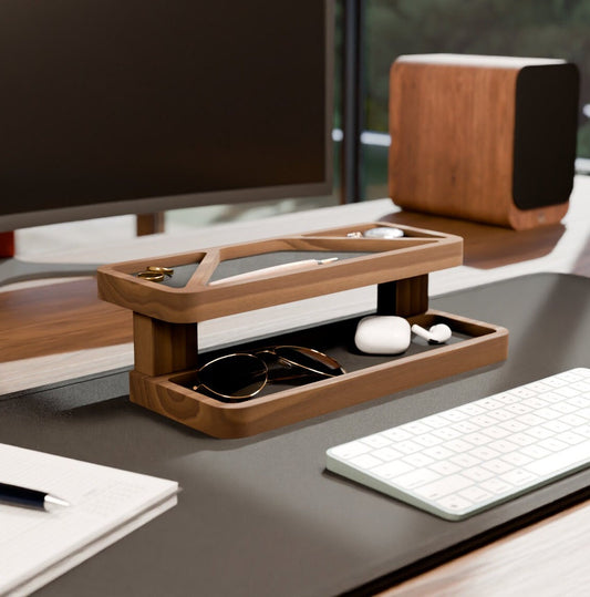 Desk organizer with customizable felt inserts - DUNE
