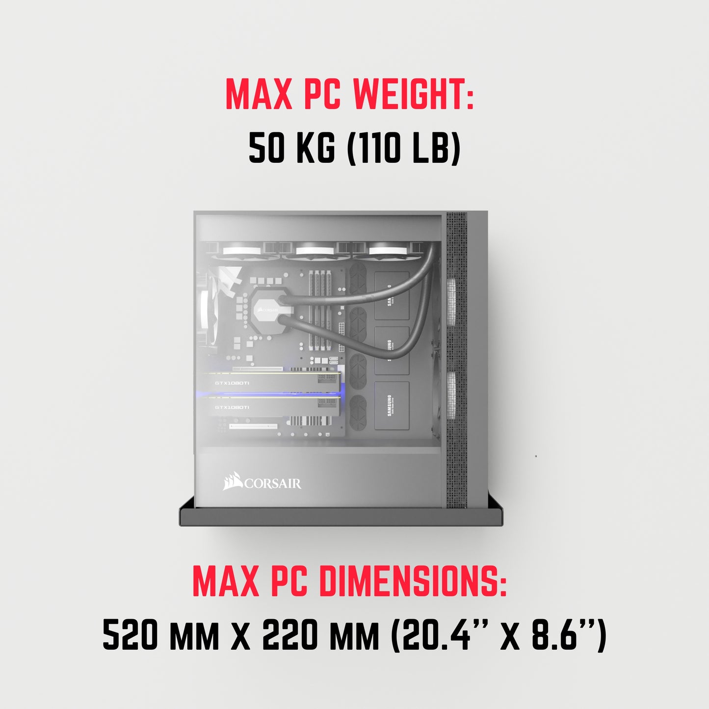 Wall-mount metal PC stand  - NEST